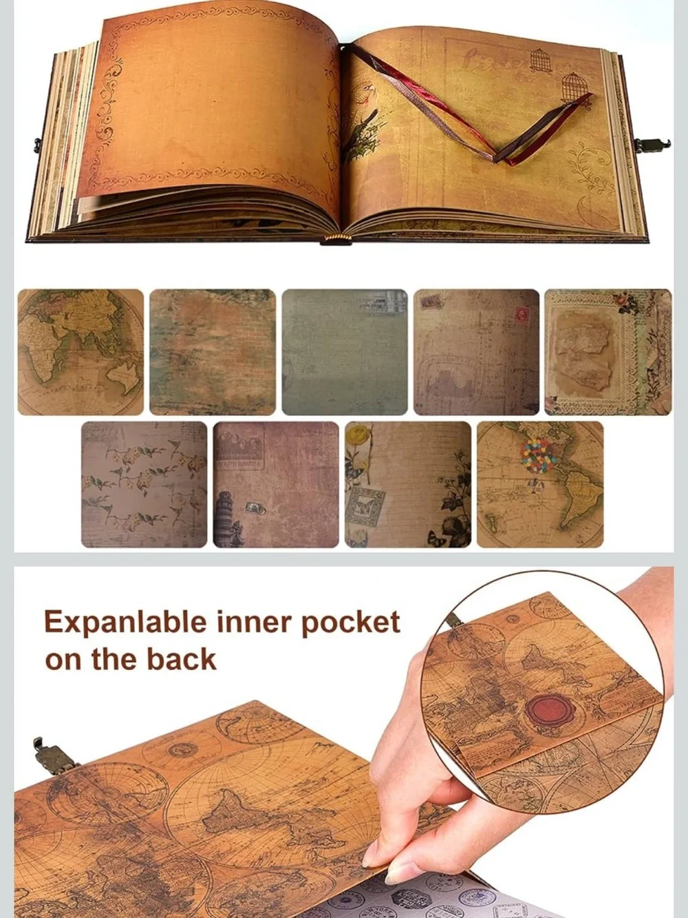 Our Adventure Book Photo Album - Brown Vintage Style